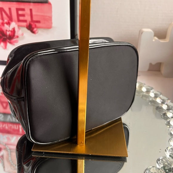 Giorgio Armani Black  with Gold Accents wristlet or cosmetics bag - Picture 6 of 12